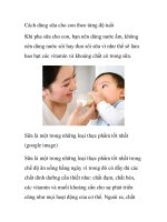 Cách dùng sữa cho con theo từng độ tuổi potx