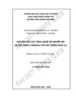 CÔNG NGHỆ MÃ NGUỒN MỞ VÀ XÂY DỰNG 2 MODULE CHO HỆ THỐNG DHIS 2.0 - 1 ppsx