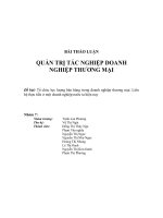 tổ chức lực lượng bán hàng trong doanh nghiệp thương mại. liên hệ thực tiễn ở siêu thị điện máy pico xuân thủy