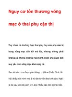 Nguy cơ tổn thương võng mạc ở thai phụ cận thị pot