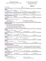 Trường THPT chuyên Huỳnh Mẫn Đạt - đề thi anh văn 11 căn bản (đề số 181) pdf