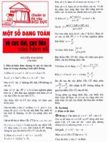 Một số dạng toán về Cực đại và cực tiểu của hàm số- Nguyễn Anh Dũng pdf