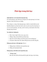 kỹ năng học tập - Phải tập trung khi học ppt