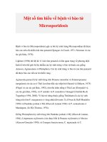 Một số tìm hiểu về bệnh vi bào tử Microsporidosis pptx