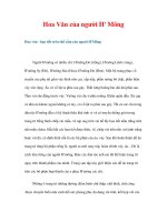 trang phục truyền thống - Hoa Văn của người H'''' Mông ppt