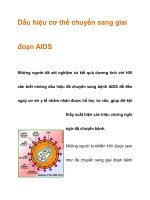 Dấu hiệu cơ thể chuyển sang giai đoạn AIDS pot