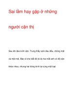 Sai lầm hay gặp ở những người cận thị potx
