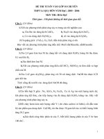 ĐỀ THI TUYỂN SINH LỚP 10 CHUYÊN THPT LÊ QUÝ ĐÔN MÔN HÓA pot