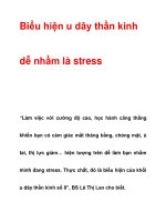 Biểu hiện u dây thần kinh dễ nhầm là stress potx