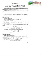 Tài liệu ôn toán - Chuyên đề 8 - Các bài toán về số phức potx