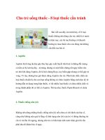 Cho trẻ uống thuốc - 8 loại thuốc cần tránh docx