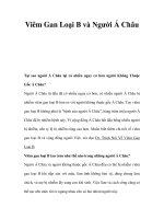 Viêm Gan Loại B và Người Á Châu pptx