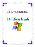 Đề cương môn học: Hệ điều hành pps