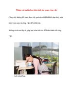 Những cách giúp bạn luôn tỉnh táo trong công việc pdf