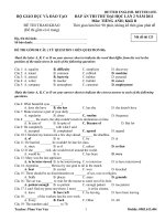 Đề thi thử đại học anh - mã đề 123 pptx