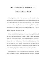 MÔI TRƯỜNG NUÔI CẤY VI SINH VẬT (Culture medium) – Phần 1 ppt