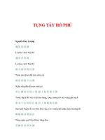 CỔ VĂN VIỆT NAM - TỤNG TÂY HỒ PHÚ - Nguyễn Huy Lượng ppt