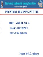 Industrial trainning Istitute: Basic Electronics ppt