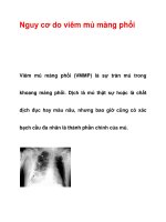 Nguy cơ do viêm mủ màng phổi pptx