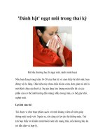 ''''Đánh bật'''' ngạt mũi trong thai kỳ pot