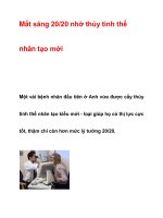 Mắt sáng 20/20 nhờ thủy tinh thể nhân tạo mới pdf