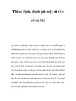 Thẩm định, đánh giá một số ván cờ cụ thể potx