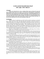 Làm cách nào để bảo mật dữ liệu tốt nhất pdf