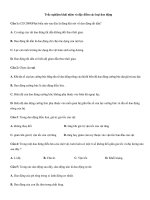 Trắc nghiệm khái niệm và đặc điểm các loại dao động docx