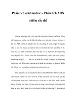 Phân tích acid nucleic – Phân tích ADN nhiễm sắc thể doc