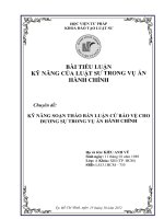 Tiểu luận kỹ năng soạn thảo luận cứ án hành chính