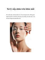 Xử lý nếp nhăn trên khóe mắt ppsx
