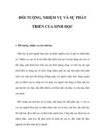 ĐỐI TƯỢNG, NHIỆM VỤ VÀ SỰ PHÁT TRIỂN CỦA SINH HỌC potx