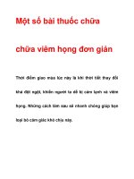 Một số bài thuốc chữa chữa viêm họng đơn giản pdf