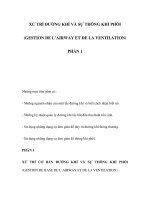 XỬ TRÍ ĐƯỜNG KHÍ VÀ SỰ THÔNG KHÍ PHỔI (GESTION DE L’AIRWAY ET DE LA VENTILATION) - PHẦN 1 ppsx