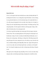 Đọc và Suy Nghĩ - Khi trái đất chuyển động vì bạn ppt