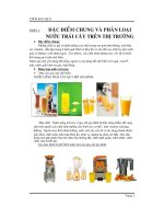 Báo cáo Công nghệ chế biến nước giải khát từ trái cây