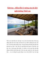 Koh tao – điểm đến lý tưởng của du lịch nghỉ dưỡng Thái Lan ppt