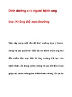 Dinh dưỡng cho người bệnh ung thư pps