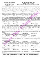 ĐỀ THI THỬ ĐẠI HỌC 2011 MÔN VẬT LÝ KHỐI A ppsx