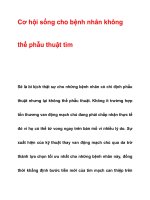 Cơ hội sống cho bệnh nhân không thể phẫu thuật tim pdf