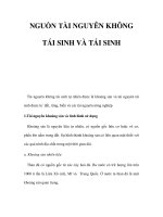 NGUỒN TÀI NGUYÊN KHÔNG TÁI SINH VÀ TÁI SINH pot