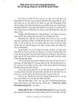 Giáo trình xử lý ảnh trong photoshop khi sử dụng công cụ và chế độ quick mask p1 pptx