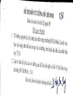 Đề thi Tư Tưởng Hồ Chí Minh