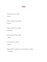 Những chuyện đáng suy ngẫm - NÓI - Lời nói là y phục của tư tưởng ppt