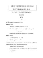 ĐỀ ÔN THI TỐT NGHIỆP MÔN TOÁN TT GDTX SAĐÉC ĐỀ ÔN THI 13.14.15.16 ppt