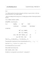 đề thi thử đại học và đáp án môn hóa lần 1 mã đề 003 năm học 2008 - 2009 trường trung học phổ thông lý thường kiệt pot