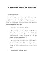 Các phương pháp dùng cho bảo quản nấm sợi pps