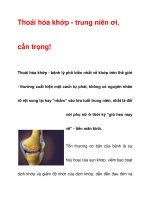Thoái hóa khớp - trung niên ơi, cẩn trọng! ppsx