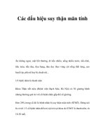 Các dấu hiệu suy thận mãn tính pptx