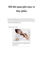 Mối liên quan giữa mụn và thực phẩm pdf